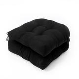Yannee U-shaped Cushion Sofa Cushion Rattan Chair Black Cushion Terrace Cushion for Outdoor Indoor 2 Pcs