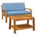 Noble House Grenada Loveseat & Coffee Table Set for Patio Teak