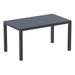 Luxury Commercial Living 55 Solid Gray Rectangular Outdoor Patio Dining Table