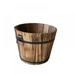 Small Wooden Bucket Barrel Planters Rustic Flower Planters Pots Boxes Container for Indoor Home Decor Small Plants Brown