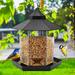 Wild Bird Feeders for Outside Hanging Garden Yard Outdoors Decoration Hexagon Shaped with Roof Hanging Birds Feeder Squirrel Proof Gazebo Bird Feeder for Bird Watchers