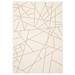 Chaudhary Living 7.75 x 10 Beige and Taupe Geometric Rectangular Outdoor Area Throw Rug