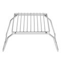 Manfiter Stainless Steel Jalapeno Grill Rack with Foldable Legs Portable Open Fire Stand Rack Lightweight Outdoor Mini Folding Compact Charcoal Barbeque Grill for Picnics Bushcraft Backyards