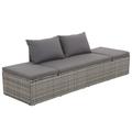 vidaXL Patio Bed Outdoor Daybed Sofa Lounge Chair Patio Furniture Poly Rattan