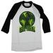 She-Hulk Mens Raglan T-Shirt- Gamma Logo She Hulk Image (X-Small)