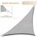 Sunshades Depot 21 x 23 x 31.1 Sun Shade Sail Right Triangle Permeable Canopy Light Gray Custom Size Available Commercial Standard