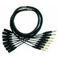 Mogami Gold 8 TRS 1/4 to Male XLR 8-Channel Snake with Gold Contacts + 2932 Cable - 25 feet