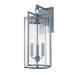 3 Light Large Outdoor Wall Sconce 21.5 inches Tall and 11 inches Wide-Gray Finish Bailey Street Home 154-Bel-4623608