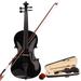 NEW ARRIVAL New 4/4 size Acoustic Violin Case Bow and Rosin for Adult and begins to learn how to play violin for Teenager kids learner Black Color