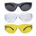 tooloflife Ultra Lightweight Safety Glasses Scratch Resistant White/Yellow/Black Lens