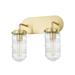 -2 Light Bath Bracket in Transitional Style-14.25 inches Wide By 12.25 inches High-Aged Brass Finish Bailey Street Home 735-Bel-4488860