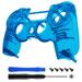 eXtremeRate Transparent Crystal Clear Blue Replacement Faceplate Front Housing Shell Compatible with ps4 Slim Pro Controller CUH-ZCT2 JDM-040/050/055 - Controller NOT Included