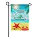 America Forever Tropical Beach Animal Summer Garden Flag 12.5 x 18 inches Sun Palm Leaves Paradise Island Nautical Double Sided Seasonal Yard Outdoor Decorative Coastal Garden Flag