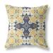 HomeRoots 411146 18 in. Diamond Star Indoor & Outdoor Zippered Throw Pillow Yellow & Blue