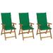 vidaXL Outdoor Recliner Chairs Patio Chair with Cushions Solid Wood Acacia