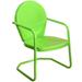 Northlight 34-Inch Outdoor Retro Tulip Armchair Lime Green