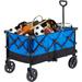 Erinnyees Folding Wagon Cart 180 Pound Capacity Outdoor Garden Cart Foldable Wagon for Travel Shopping Camping Blue