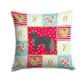 Maine Coon 2 Cat Love Fabric Decorative Pillow Red