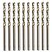 ZUARFY 10Pcs 3.5mm M35 Round Shank HSS-Co Cobalt Twist Drill Spiral Drill Bit