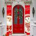 Walbest 2Pcs/Set 70.87 x 11.81 Door Hanging Banners Couplets Home Decor Ornaments for Christmas Party