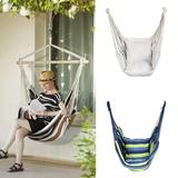 SPRING PARK Portable Hanging Rope Hammock Chair Swing Seat for Yard Bedroom Patio Porch Indoor/Outdoor