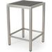 Noble House Cape Modern Coral Outdoor Wicker Bar Table in Gray