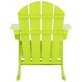 Polytrends Laguna Adirondack Eco-Friendly Poly All-weather Outdoor Rocking Chair Lime Green