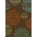 Moretti Wordhaven Area Rug 2635N Brown Floral Petals 8 6 x 13 Rectangle