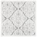 SAFAVIEH Cabana Kyleigh Ivory/Grey 2 2 X9 Runner Indoor/Outdoor Area Rug Ivory/Grey 6 7 x 6 7 Square