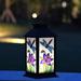 EXCMARK Solar Lanterns Outdoor Hanging Solar Lights Decorative for Garden Patio Porch and Tabletop Decorations with Dragonfly Pattern.