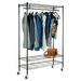 18 Deep x 36 Wide x 69 High 3 Tier Black Mobile Garment Rack