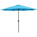 Alden Design 11 Foot Patio Umbrella with Crank and Push Button to Tilt Sky Blue