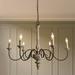 LNC 6-Light Bronze French Country Wood Chandelier Lighting Fixtures for Dining Room Off-White