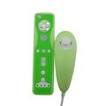 Wii Controller Wii Remote Controller and Nunchuck Compatible with Silicone Case and Wrist Strap for Wii Wii U Green