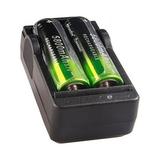 Universal Battery Charger Speedy Smart Charger for Rechargeable Batteries 3.7V 18650 Li-ion Intelligent Charger for Rechargeable Batteries Li-ion Batteries 18650 2 Slots Batteries Not Included
