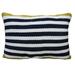 Striped Blue Decorative Outdoor Pillow 14 x20