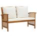 Lixada Garden Bench with Cushions 46.9 Solid Acacia Wood