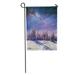 SIDONKU Starry Sky in Winter Snowy Night Fantastic Milky Way The New Year Eve Anticipation of Holiday Garden Flag Decorative Flag House Banner 12x18 inch