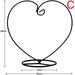 MageCrux Creative Heart/Moon Shaped Iron Hanging Holder Plant Glass Vase Stand