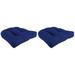 Jordan Manufacturing 18 x 18 Veranda Cobalt Blue Solid Square Tufted Outdoor Wicker Seat Cushion with Rounded Back Corners (2 Pack)
