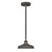 1 Light Outdoor Pendant Barn Light in Traditional-Industrial Style 10 inches Wide By 5.5 inches High-Museum Bronze Finish-E26 Medium Lamp Base Type