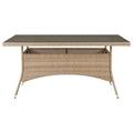 Manhattan Comfort Genoa Wicker / Rattan Patio Dining Table in Natural