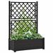 Dcenta Garden Planter with Trellis 39.4â€�x16.9â€�x55.9â€� PP Anthracite