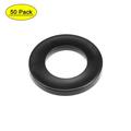 Uxcell 30mm O.D. 3mm Thick Nylon Flat Washers for 16mm ID Screw Bolt 50 Count