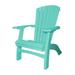 Poly Casual Seaside Upright Adirondack Chair (Teal)