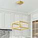 CPS Adjustable Modern LED Gold Chandelier 11.8 Wide Glass Chandeliers for Dining Room Foyer Kitchen Island