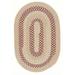 Colonial Mills 4 Taupe Handmade Reversible Round Area Throw Rug