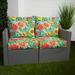 Sorra Home Pensacola Multi Indoor/Outdoor Deep Seating Loveseat Pillow and Cushion Set