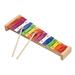 Anself 15 Note Glockenspiel Xylophone Wooden Base Colorful Aluminum Bars with 2 Mallets Musical Instrument Percussion Gift
