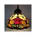 Amora Lighting Tiffany Style Hanging Pendant Lamp 8 Wide Stained Glass Shade Fixture Floral Tulips Restaurant Gift AM001HL08B